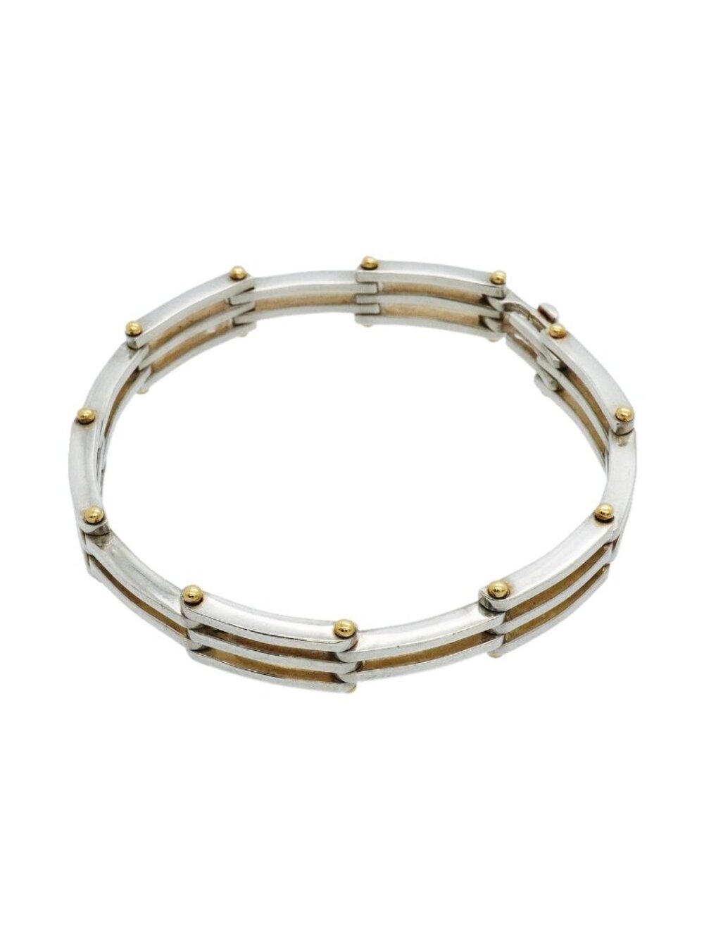 Tiffany & Co Bracelet Gate 18k Yellow Gold 925 Sterling Silver